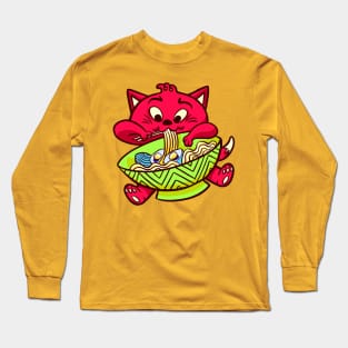 Kitty Loves Ramen Long Sleeve T-Shirt